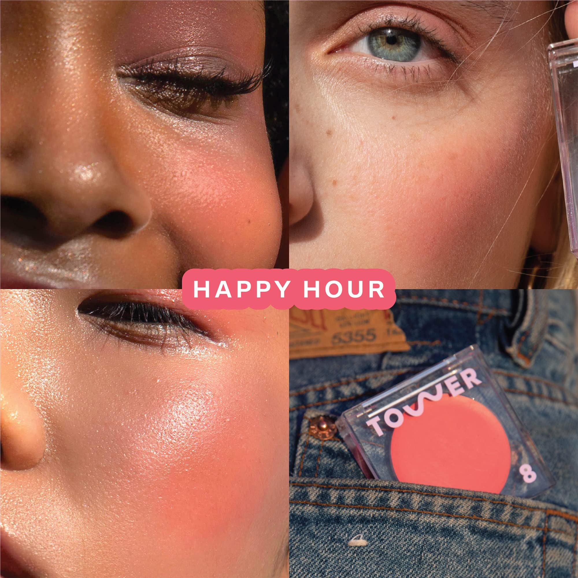 Tower 28 Beauty SunnyDays SPF 30 Tinted Mineral Sunscreen Shade 15, 1 FL OZ & Tower 28 Beauty BeachPlease Cream Blush HAPPY HOUR - Image 5