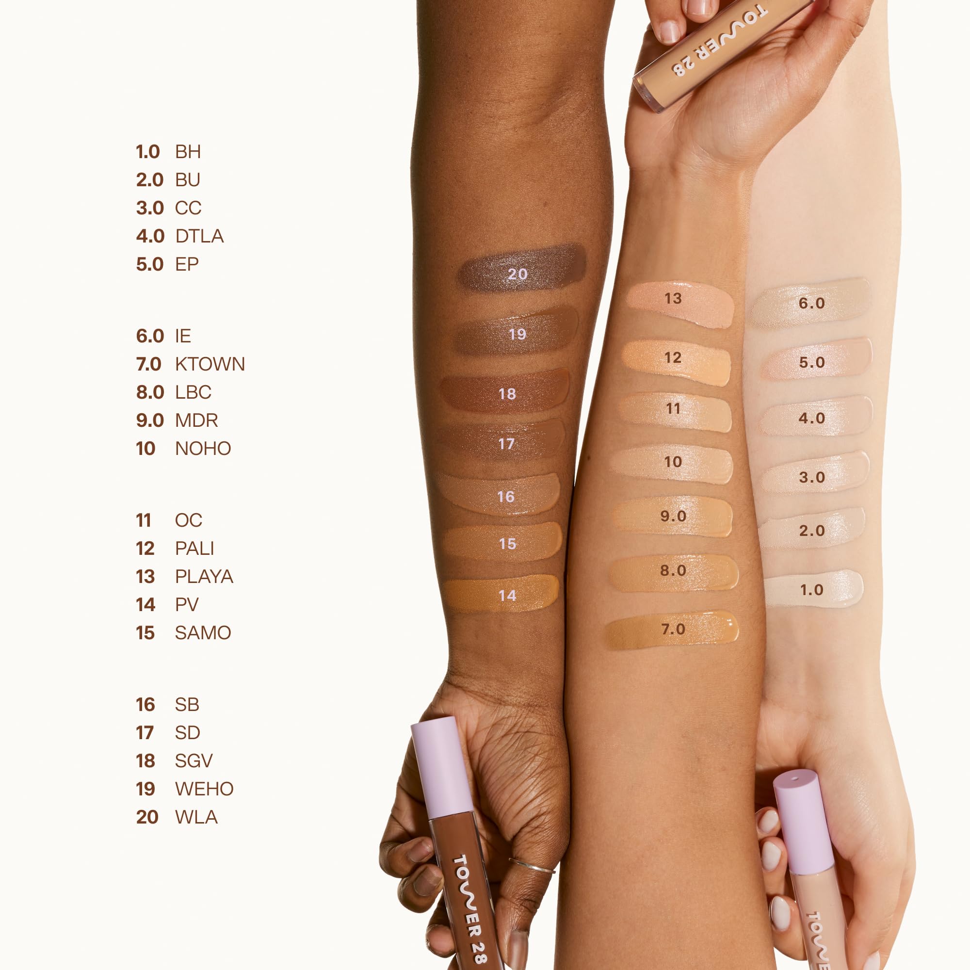 Tower 28 Swipe Serum Concealer in 5.0 + SunnyDays SPF 30 Tinted Moisturizer in 30 - Hydrating Medium-Full Coverage Concealer + 2-in-1 Buildable Coverage Foundation + Mineral Sunscreen (2 Count) - Image 8